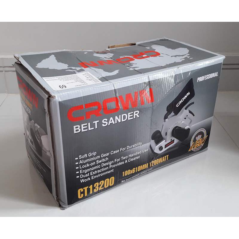 Picture of CROWN 1200W Belt Sander Surface 100mm & Belt 610mm, Wood Finishing Tools Model: CT13200 - Kings Trading
