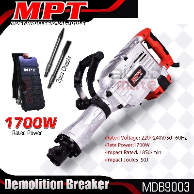Picture of MPT 30mm Hexagonal Shank Electric Demolition Breaker  Jack Hammer 16kg 1700W 50J Model: MDB9003 - Kings Trading