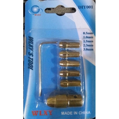 Picture of WLXY DIY001 Practical Electric Drill Center Shaft with Chuck 0.5 MM - 3.0 MM - Copper Color