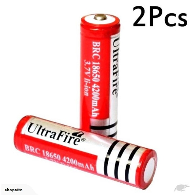 Picture of 2pcs Ultra Fire BRC 18650 Lithium Li-ion Rechargeable Battery 3.7V 4200mAh