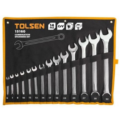 Picture of TOLSEN 12Pcs Double Open End Spanner Set (6mm to 32mm) Model: 15165 - Kings Trading