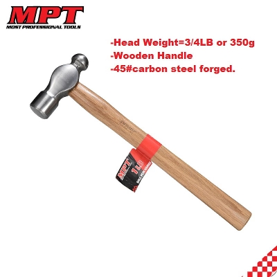 Picture of MPT 350g Ball Pein Hammer Wood Handle MHD05001 - 3/4LB - Kings Trading