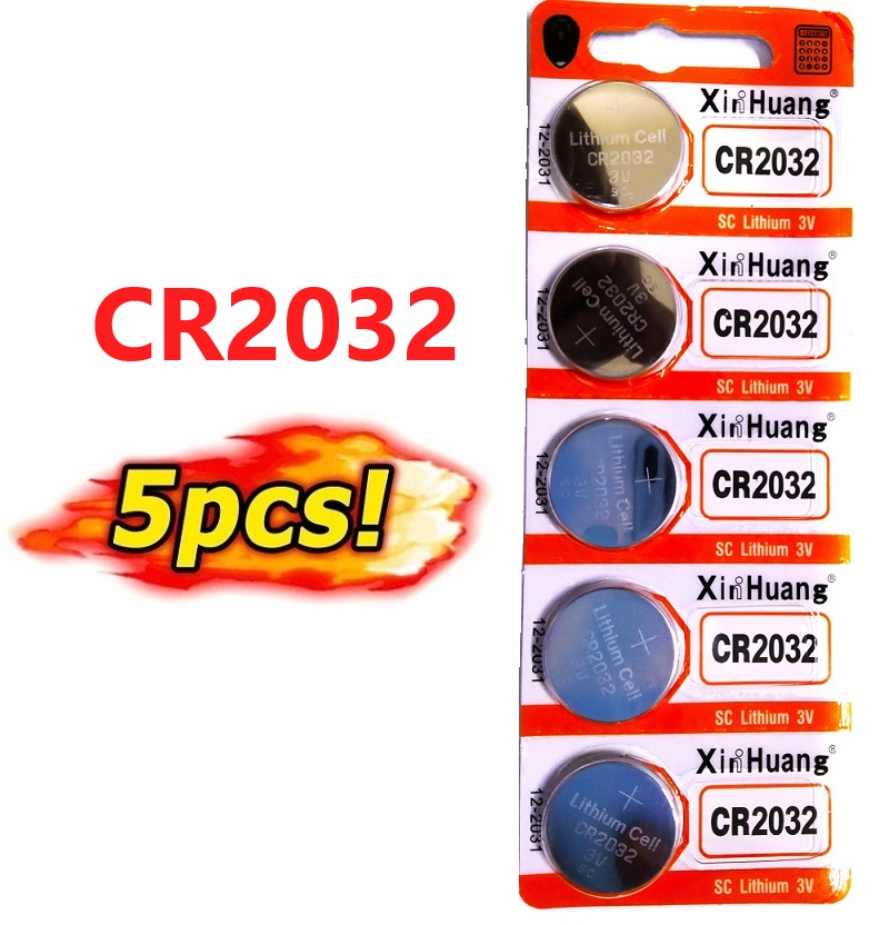 Picture of Xin Huang CR2032 CMOS Lithium Cell coin button Battery 3V For Computer Motherboard and Small Device 5pcs pack