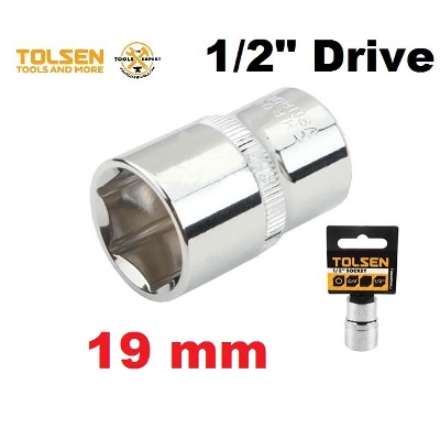 Picture of TOLSEN 19mm Socket Wrench 1/2" Drive Industrial Grade 16519