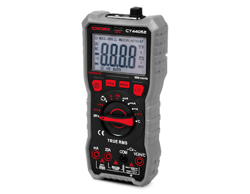 Picture of CROWN Digital Multimeter True RMS AC/DC Current Voltage, Resistance, Capacitance, Frequency & Temperature Mesauring Tool CT44052 - Kings Trading