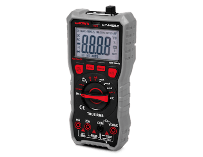 Picture of CROWN Digital Multimeter True RMS AC/DC Current Voltage, Resistance, Capacitance, Frequency & Temperature Mesauring Tool CT44052 - Kings Trading