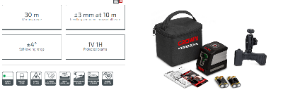 Picture of CROWN Line LASER Level Green 1V 1H CT44047 - Kings Trading