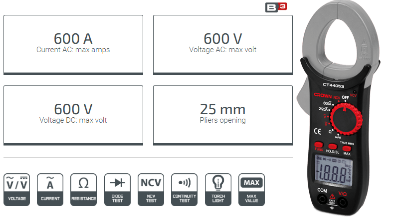 Picture of CROWN Digital Clamp Meter 600A Model: CT44053