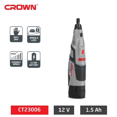 Picture of CROWN Cordless Rotary Tools 12V Mini Drill / Grinder CT23006 - Kings Trading