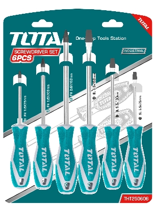 Picture of Total 6 Pcs Screwdriver Set Industrial Series Model: THT250606