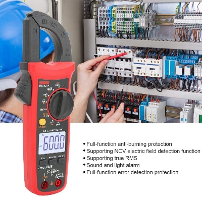 Picture of UNI-T UT202A+ True RMS Clamp Meter 600A Auto Range Multi Testers for Voltage Current Resistance Capacitance Testing UT202A+