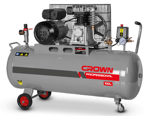 Picture of CROWN 100L Air Compressor 100L 2HP/1.5kW 120L/min CT36031 - Kings Trading