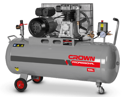 Picture of CROWN 100L Air Compressor 100L 2HP/1.5kW 120L/min CT36031 - Kings Trading