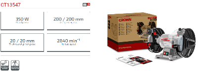 Picture of CROWN 8" 350W Bench Grinder 200mm CT13547 - Kings Trading