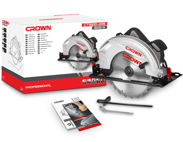 Picture of CROWN Circular Saw 235mm 2000W CT15210 - Kings Trading