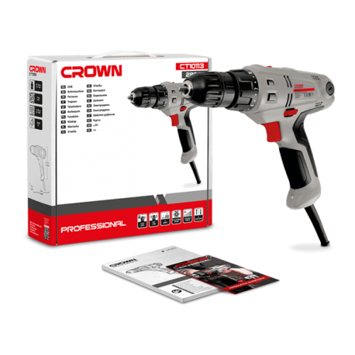 Picture of CROWN 10mm Electric Drill / Screwdriver 280W Keyless chuck Variable speed CT10113 - Kings Trading