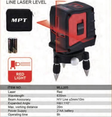 Picture of MPT Line LASER Level (2 lines Red) MLL205 - Kings Trading
