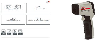 Picture of CROWN Thermon Detector Infrared (-50°C to +400°C) CT44036 - Kings Trading