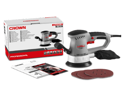 Picture of CROWN Random Orbit Sander 450W, Base plate : 125 mm ( 5" ) CT13395 - Kings Trading
