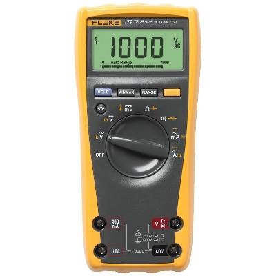 Picture of Fluke 179 TRMS Digital Multimeter with temperature readings