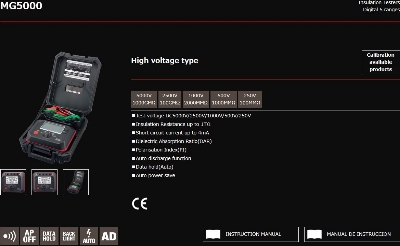 Picture of SANWA MG5000 Insulation Tester High Voltage (5000V) Insulation Resistance Tester 1T ohm