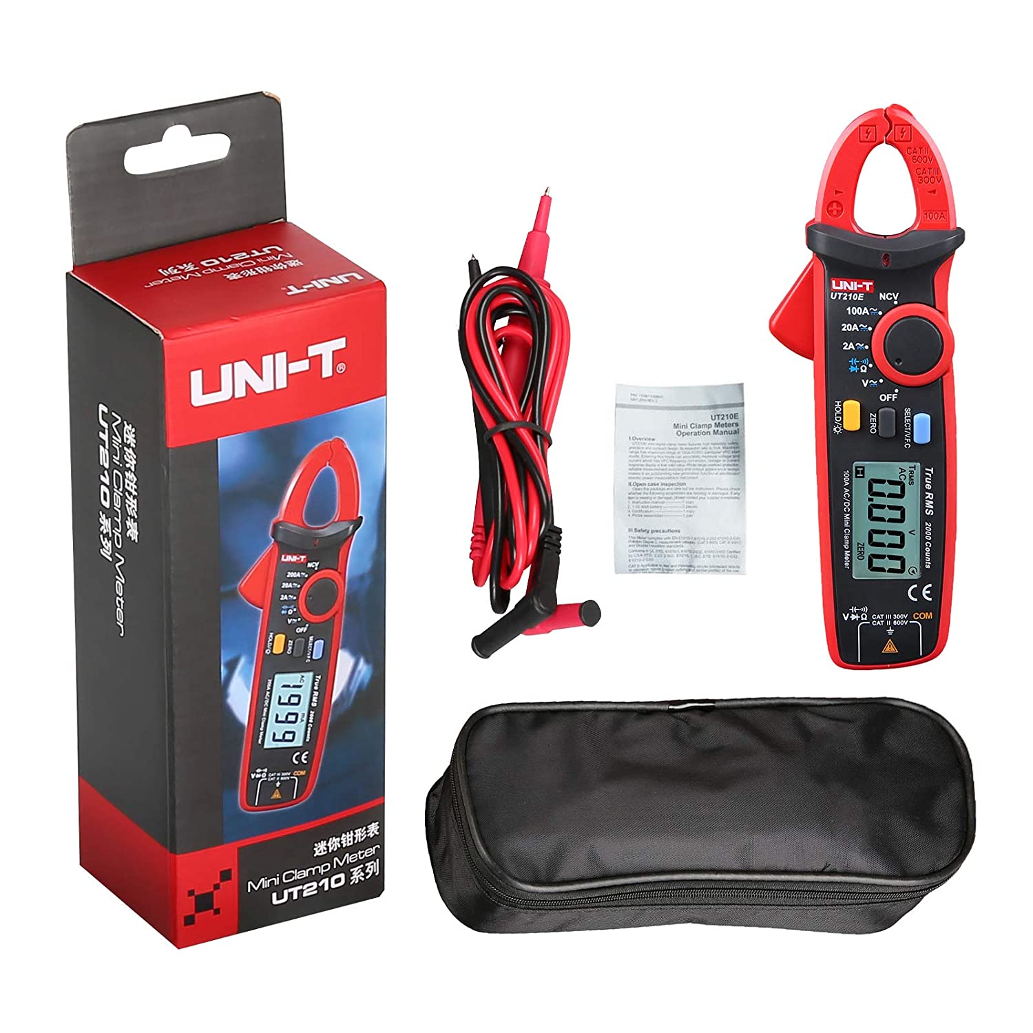Picture of UNI-T UT210E True RMS AC/DC Current Mini Clamp Meter Capacitance Tester - Kings Trading