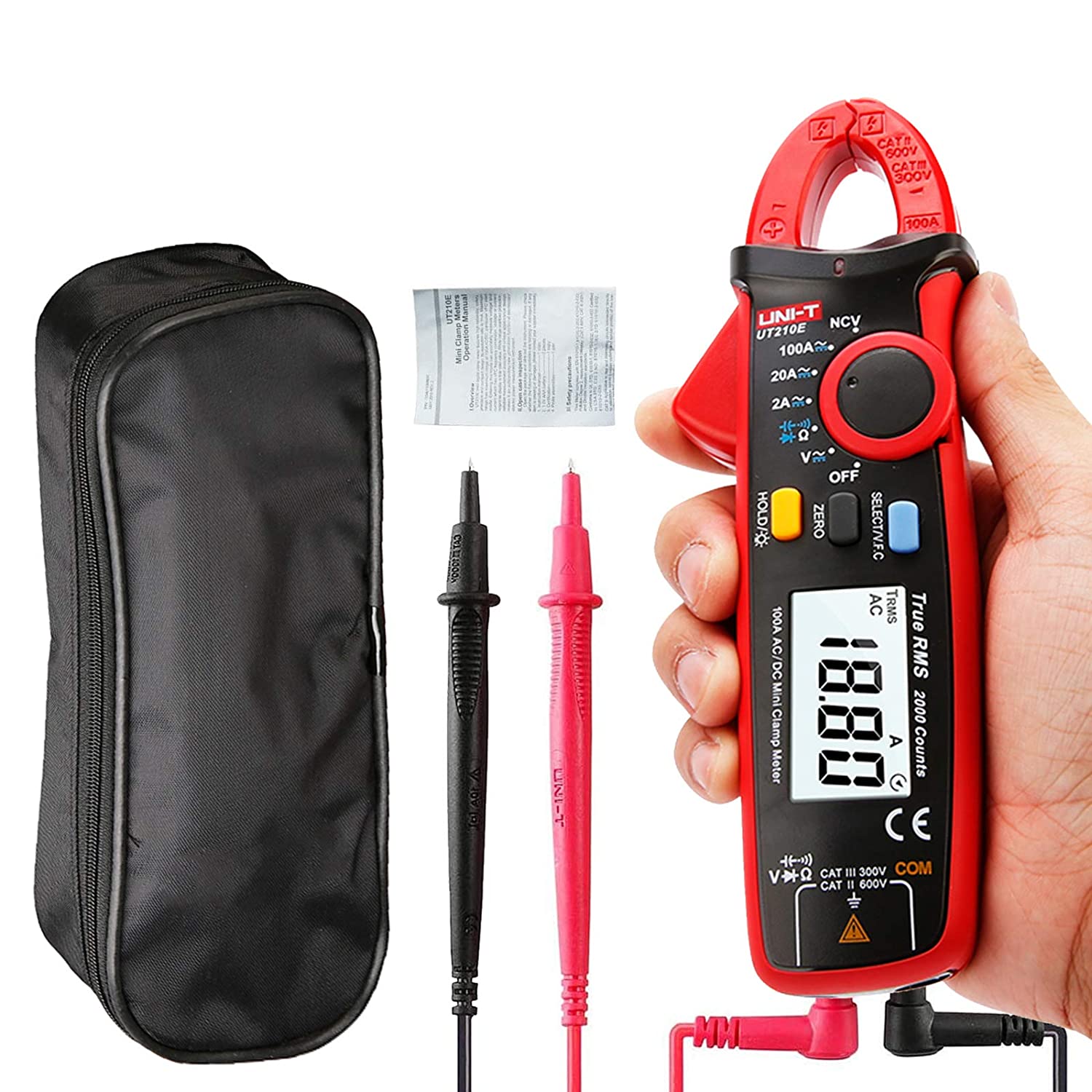 Picture of UNI-T UT210E True RMS AC/DC Current Mini Clamp Meter Capacitance Tester - Kings Trading