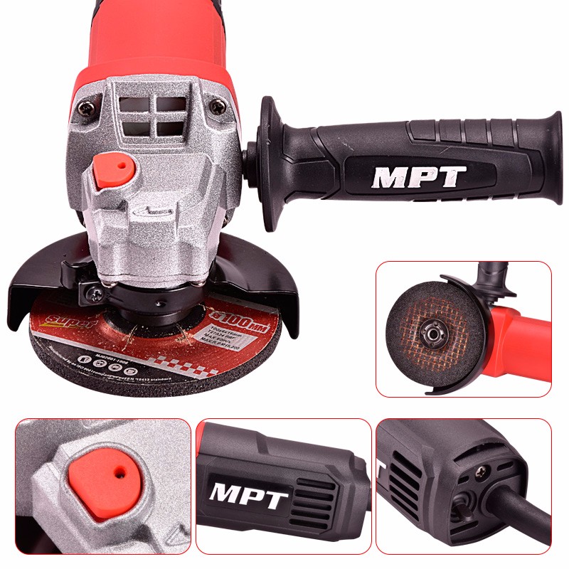 Picture of MPT 4" Angle Grinder 800W 100mm Electric, Slim Body Angle Grinder Corded Electric Power Tools MAG8008R - Kings Trading
