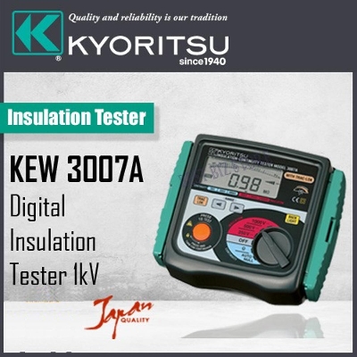 Picture of KYORITSU 3007A Digital Insulation/Continuity Tester Test voltage 250V/500V/1000V - Kings Trading