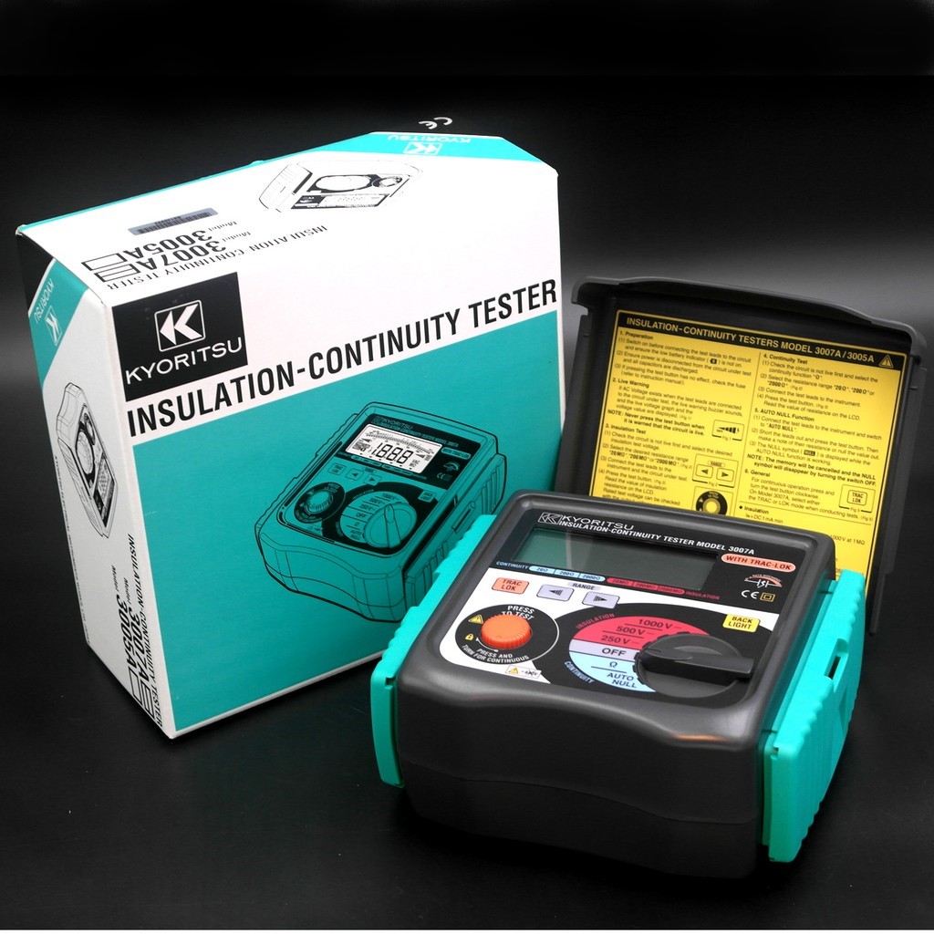 Picture of KYORITSU 3007A Digital Insulation/Continuity Tester Test voltage 250V/500V/1000V - Kings Trading