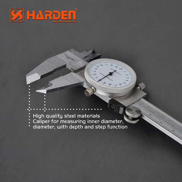 Picture of HARDEN Professional Steel Dial Caliper 150mm or 6 Inch Model: 580811
