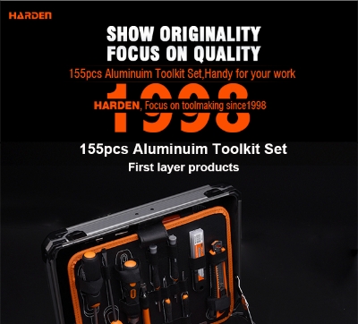 Picture of HARDEN 155PCS Professional HAND Tools Set In Aluminum Case Model: 510703