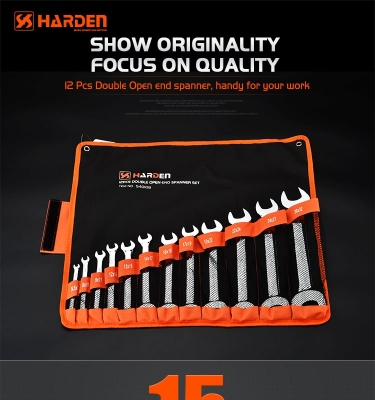 Picture of HARDEN Professional 12PCS Double Open-end Spanners Set Model:  540108