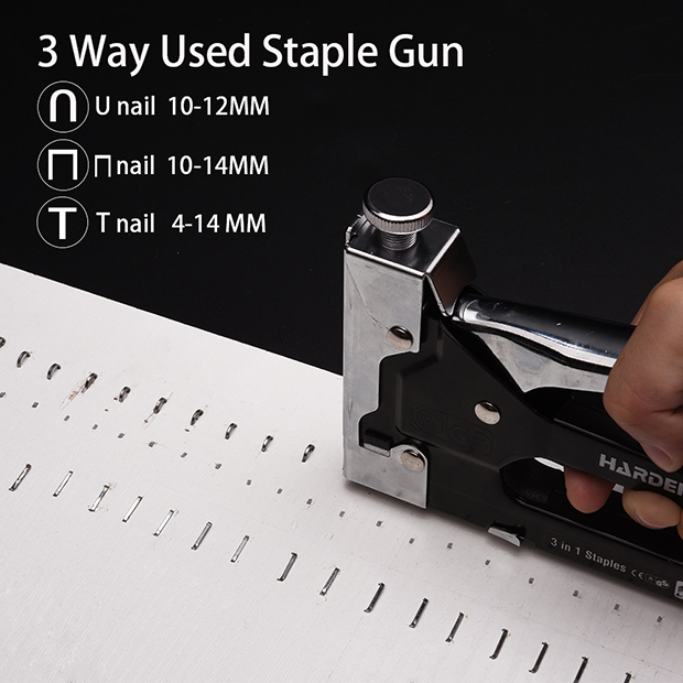 Picture of HARDEN 3 way Staple Gun 4-14mm steel heavy duty hand stapler for wood working (PROFESSIONAL) Model: 620803