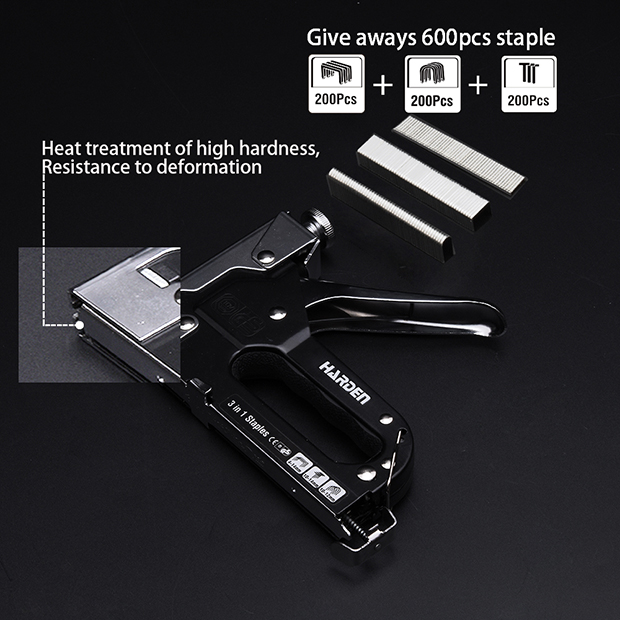 Picture of HARDEN 3 way Staple Gun 4-14mm steel heavy duty hand stapler for wood working (PROFESSIONAL) Model: 620803
