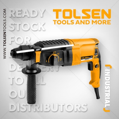 Picture of TOLSEN 800w Rotary Hammer Drill with /Free 5 sds + Bit and Hard case INDUSTRIAL FX Series Model: 79510 - Kings Trading