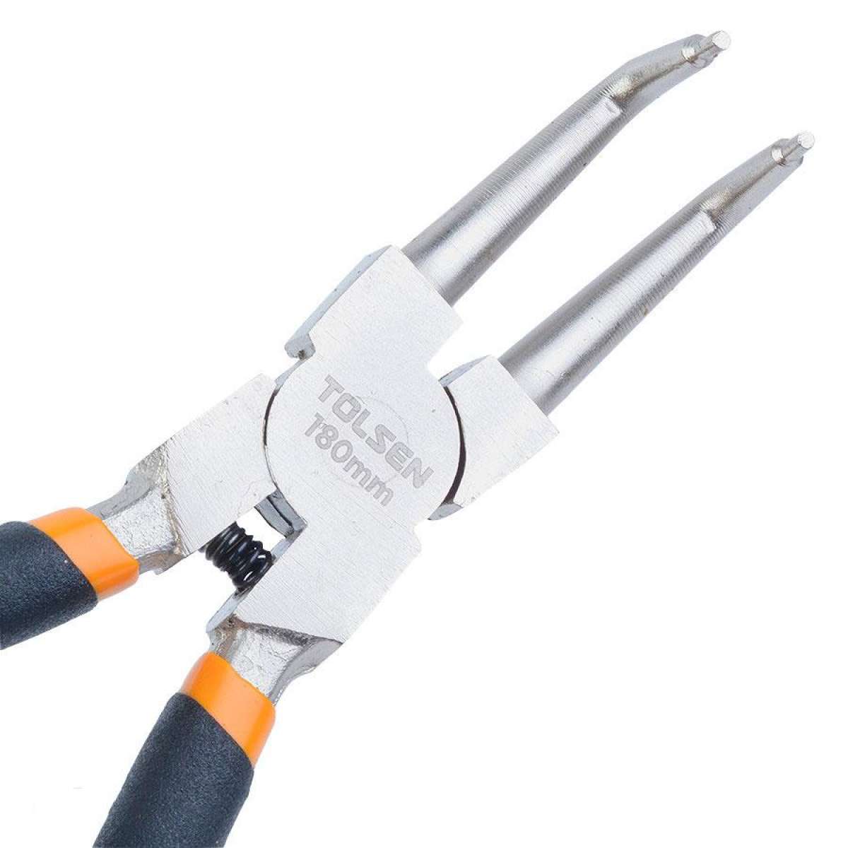 Picture of TOLSEN 7" Internal Circlip Pliers, bent (180mm) Dipped Handle 10082 - Kings Trading