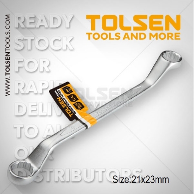 Picture of TOLSEN 21x23mm Double Ring Spanner Wrench Cr-V 15071 New (15879) - Kings Trading