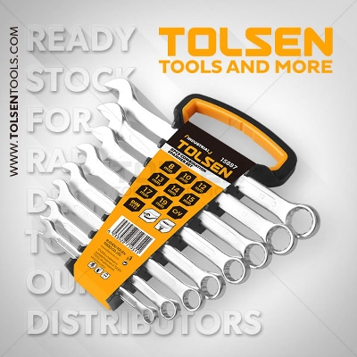 Picture of TOLSEN 8Pcs Combination Spanner Set (8,10,12,13,14,15,17,19mm) 15887 - Kings Trading