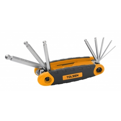Picture of TOLSEN 8Pcs Folding Ball Point Allen Hex Key Set (1.5/2/2.5/3/4/5/6/8mm) 20068 - Kings Trading