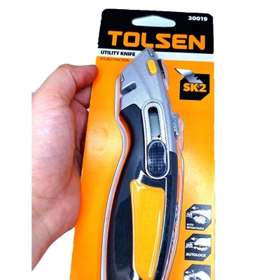 Picture of TOLSEN Utility Cutter Dual Function w/ Auto Lock and Retractable (SK2) Model: 30019