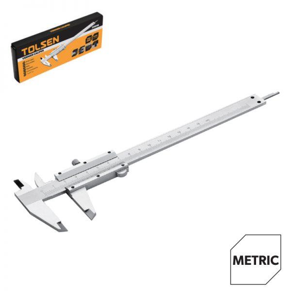 Picture of TOLSEN 0-150mm Vernier Caliper (Metric & Inch) 6" Steel Body w/ Hard Case 35049 - Kings Trading