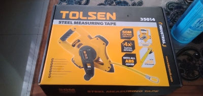 Picture of TOLSEN Steel Measuring Tape 50M or 165ft Metric and Inch Industrial grade 35014 - Kings Trading