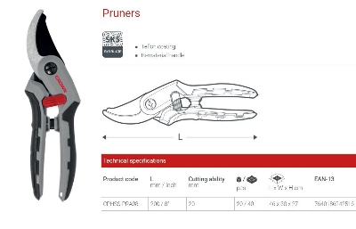 Picture of CROWN 8" Garden Pruners (200mm) CPHSS-PRA08 - Kings Trading