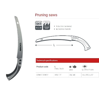 Picture of CROWN Pruning Saw Lopping Saw Garden Saw 12" ( 300mm ) CPHSP-STB12 - Kings Trading