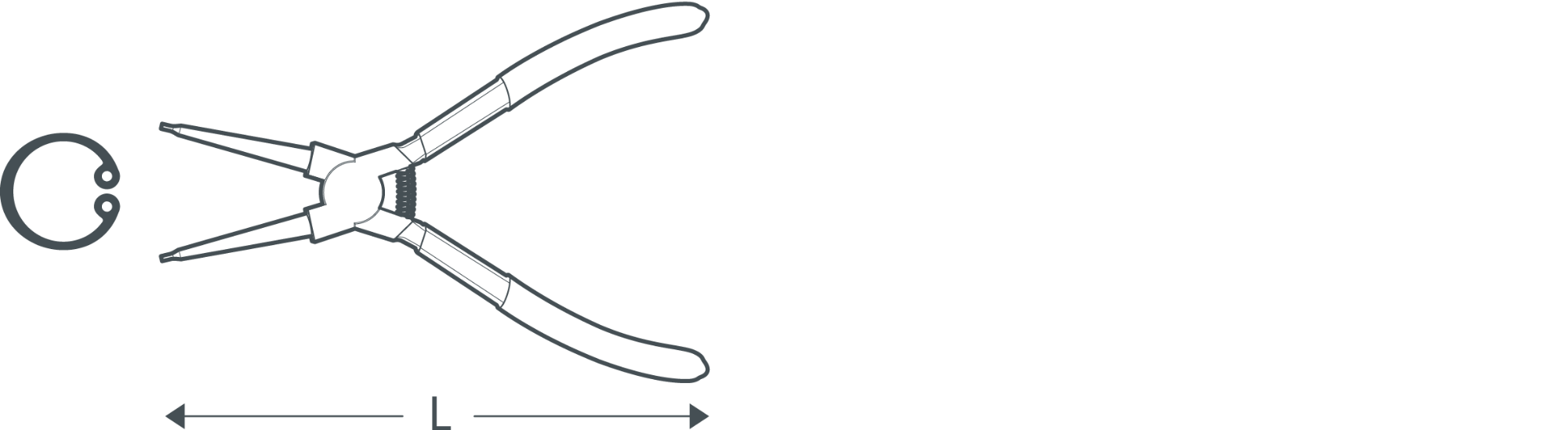 Picture of CROWN 7" Internal Circlip Pliers, 160mm, Straight Nose CPHPL-ISA07 - Kings Trading