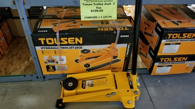 Picture of TOLSEN Industrial Hydraulic Trolley Jack Dual Pump (3Tons) Steel Body 65464 - Kings Trading