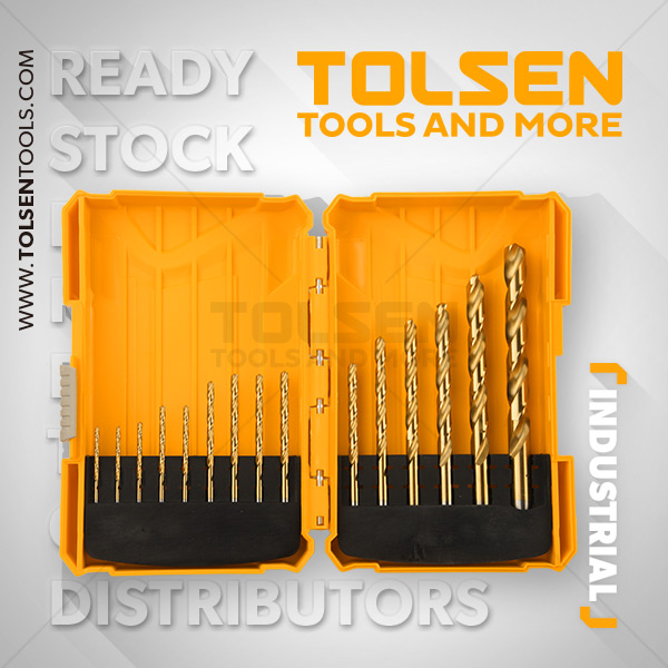 Picture of TOLSEN 15Pcs HSS Fractional Jobber Length Drill Bits Set 75100 - Kings Trading