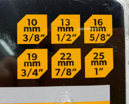 Picture of TOLSEN 6Pcs Flat Wood Bits Set (3/8" to 1") 75656 - Kings Trading