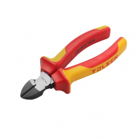 Picture of TOLSEN VDE 1000V Insulated Diagonal Cutting Pliers 160mm (6") VDE/GS certificated  Premium Series V38126 - Kings Trading